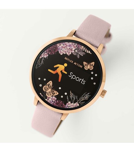 REFLEX ACTIVE Series 03 Smartwatch Blush Butterfly Pink Strap RA03-2014