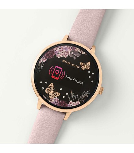REFLEX ACTIVE Series 03 Smartwatch Blush Butterfly Pink Strap RA03-2014