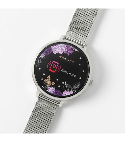 REFLEX ACTIVE Series 03 Smartwatch Lilac Garden Silver Bracelet RA03-4031