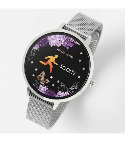 REFLEX ACTIVE Series 03 Smartwatch Lilac Garden Silver Bracelet RA03-4031