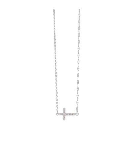 PRINCESILVERO Σταυρός Από Ασήμι 925 Με Ζιργκόν 45cm 2A-KD407-1