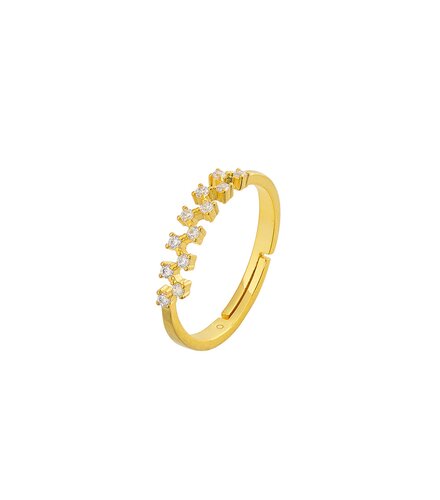 PRINCESILVERO Δαχτυλίδι Χρυσό Μισόβερο Από Ασήμι 925 Με Ζιργκόν 2A-RG204-3