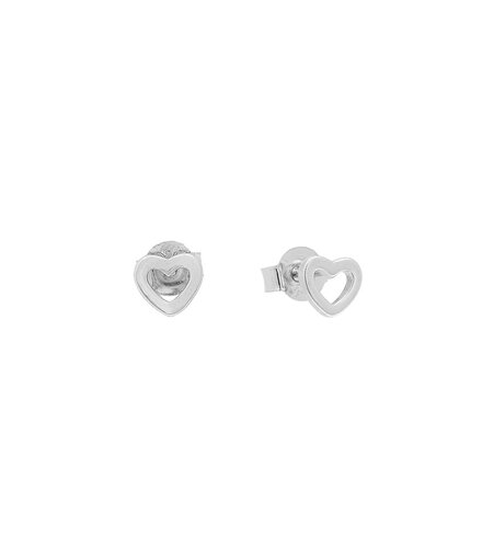 PRINCESILVERO Σκουλαρίκια Καρδιά Καρφωτό Από Ασήμι 925 2TA-SC137-1