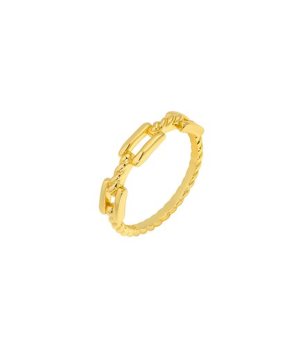 PRINCESILVERO Δαχτυλίδι Χρυσό Βεράκι Αλυσίδα Από Ασήμι 925 3ZK-RG144-3