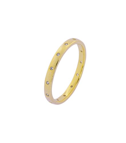 PRINCESILVERO Δαχτυλίδι Χρυσό Βεράκι Από Ασήμι 925 Με Ζιργκόν 9A-RG0047-3