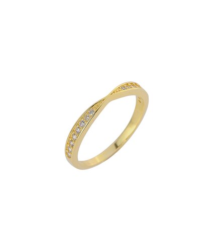 PRINCESILVERO Δαχτυλίδι Χρυσό Βεράκι X Από Ασήμι 925 Με Ζιργκόν 9A-RG067-3