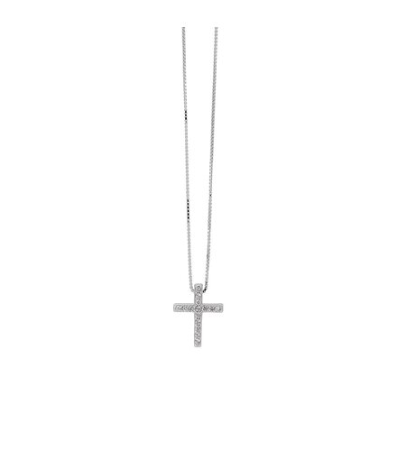 PRINCESILVERO Σταυρός Από Ασήμι 925 Με Ζιργκόν 45cm 9C-KD009-1