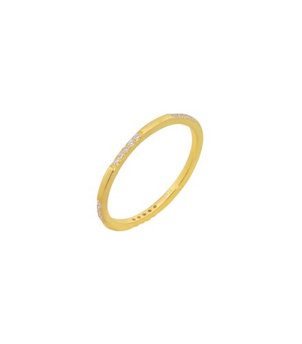 PRINCESILVERO Δαχτυλίδι Χρυσό Βεράκι Από Ασήμι 925 Με Ζιργκόν 9C-RG0022-3