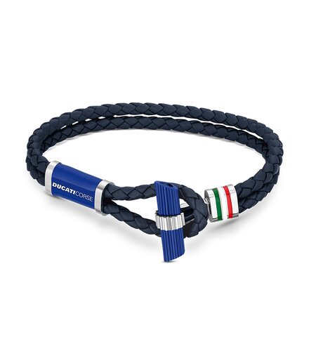 DUCATI Collezione T Leather Stainless Steel Bracelet DTAGB2136810