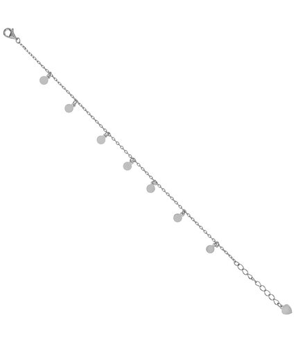 PRINCESILVERO Βραχιόλι Ποδιού Κυκλάκια Από Ασήμι 925 20cm-25cm 9A-AN010-1
