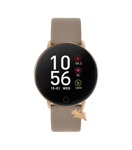 RADLEY LONDON Series 05 Smartwatch With Charm Rose Gold and Grey Leather RYS05-2098-INT