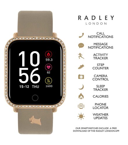 RADLEY LONDON Series 06 Smartwatch Rose Gold and Grey Leather RYS06-2122-INT