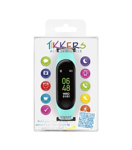 TIKKERS Series 1 Smartwatch Aqua Canvas Strap TKS01-0020