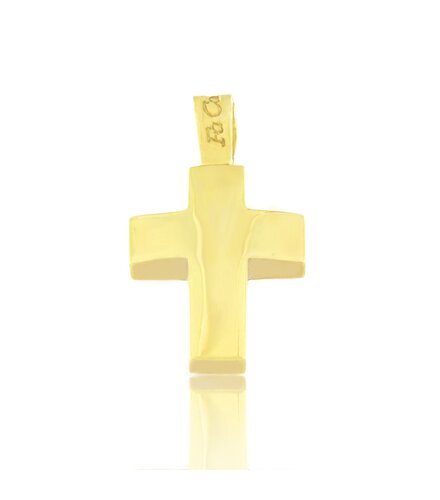 FACADORO Σταυρός Σε Κίτρινο Χρυσό 14K ΣΤΑ-000655Κ