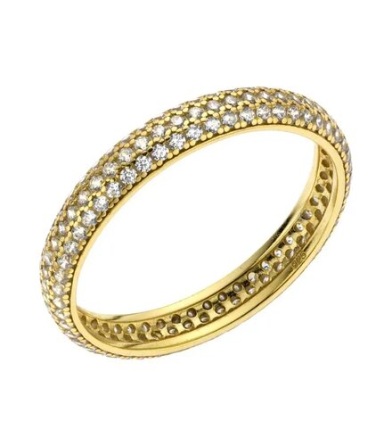 BREEZE Χρυσό Δαχτυλίδι Από Ασήμι 925 Με Ζιργκόν 111003.1017