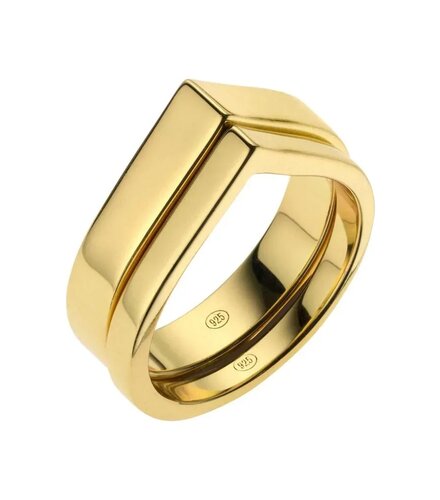 BREEZE Χρυσό Δαχτυλίδι Από Ασήμι 925 113009.1016