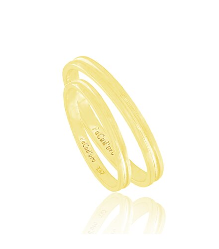 FACADORO Wedding Ring With Pattern Gold K14 WR-101W