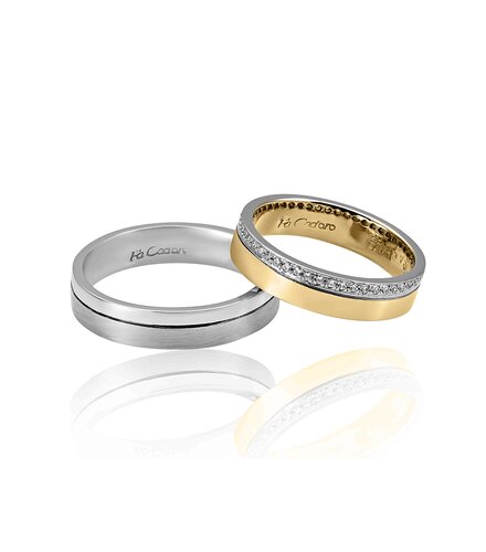 FACADORO Wedding Ring With Pattern Gold K14 WR-33WG