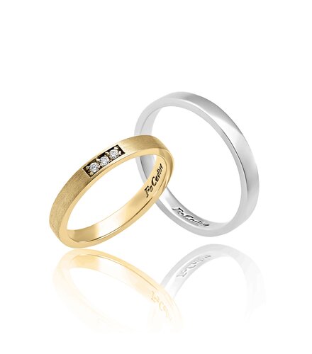 FACADORO Wedding Ring With Pattern Gold K14 WR-39WG