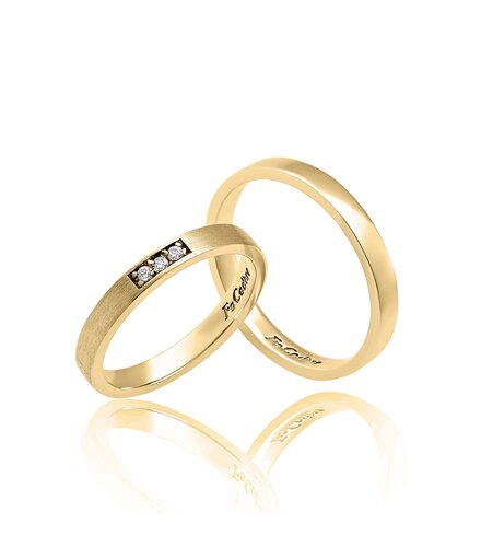 FACADORO Wedding Ring With Pattern Gold K14 WR-39WG