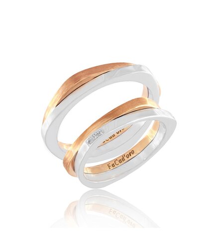 FACADORO Wedding Ring With Pattern Gold K14 WR-85WRG