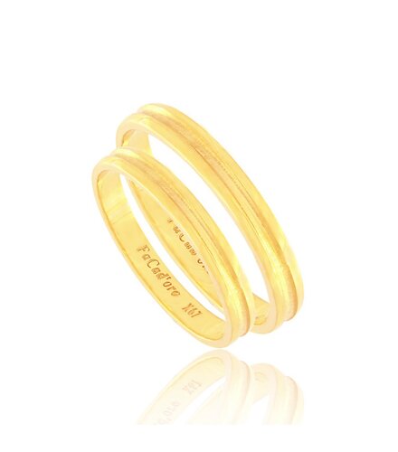 FACADORO Wedding Ring With Pattern Gold K14 WR-93G