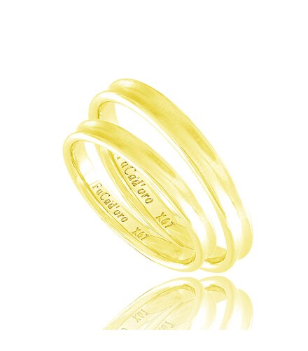 FACADORO Wedding Ring With Pattern Gold K14 WR-95G