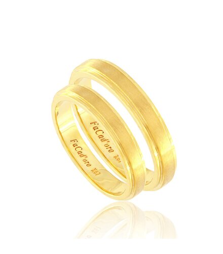 FACADORO Wedding Ring With Pattern Gold K14 WR-97G