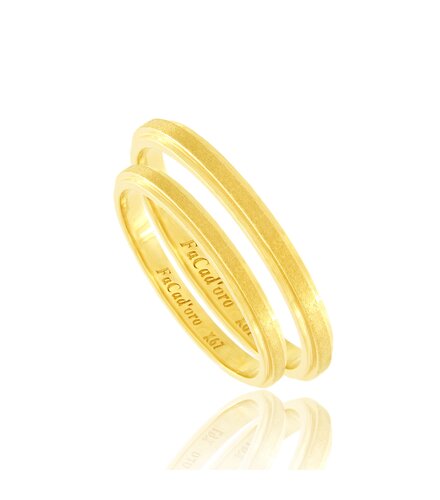 FACADORO Wedding Ring With Pattern Gold K14 WR-99G