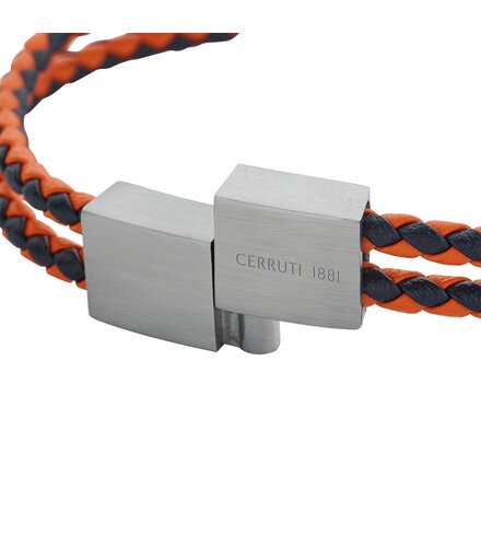 CERRUTI Strings Βραχιόλι Από Δέρμα Και Ανοξείδωτο Ατσάλι 20cm CIAGB0000904