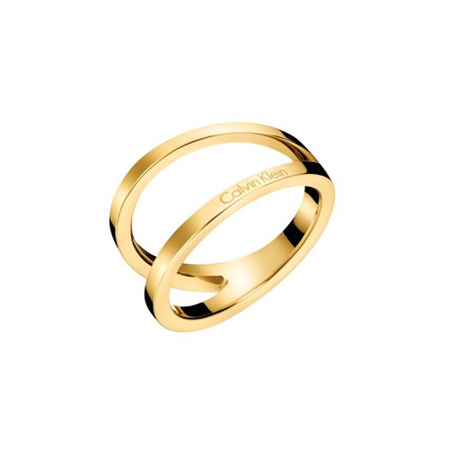 CALVIN KLEIN Outline Gold Stainless Steel Ring KJ6VJR1001