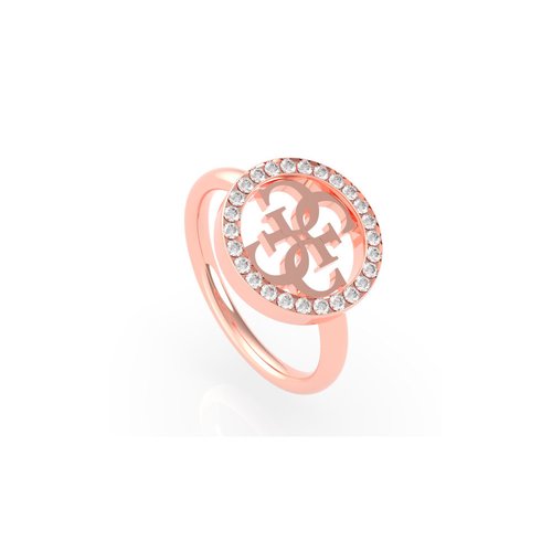 GUESS Steel Rose Gold Ring UBR79039