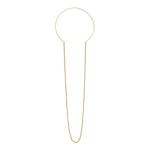 BREEZE Handmade Long Collar Gold Stainless Steel 100cm Necklace 410015.1