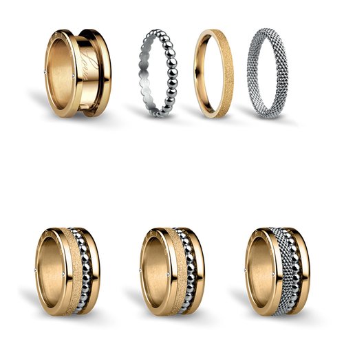 BERING Symphony Set Bicolour Stainless Steel Ring BICOLOUR