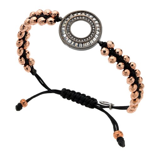 BREEZE Metal Cord Zircons Adjustable Bracelet 310018.3