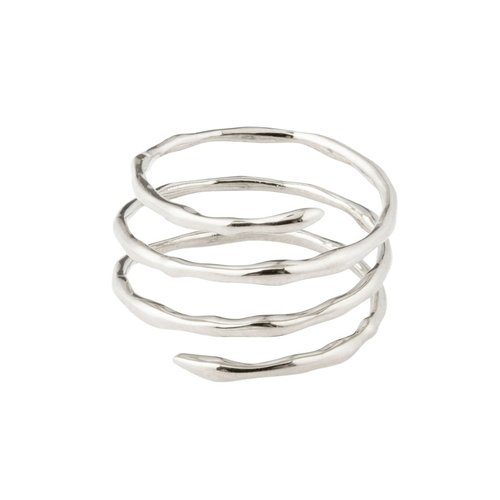 PILGRIM Paula Spiral Silver-Plated Adjustable Ring 262136014