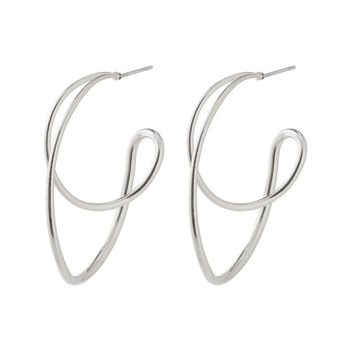 PILGRIM Miller Graphic Statement Silver-Plated Earrings 262136063