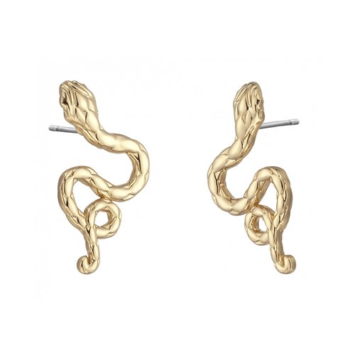 JUST CAVALLI Logo Gold Stainless Steel Earrings JCER00950200