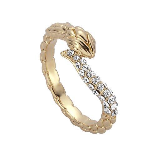 JUST CAVALLI Serpente Gold Stainless Steel Ring JCRG009802
