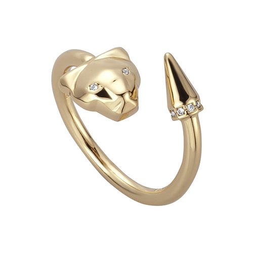 JUST CAVALLI Pantera Gold Stainless Steel Ring JCRG010102