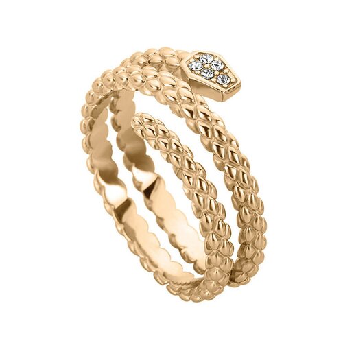 JUST CAVALLI Madreperla Δαχτυλίδι Χρυσό Από Ανοξείδωτο Ατσάλι Με Ζιργκόν JCRG010522