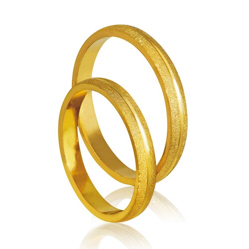 STERGIADIS Wedding Ring With Pattern Gold K14 401-GOLD
