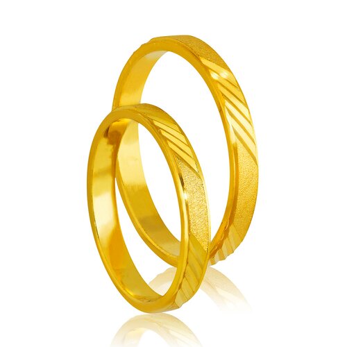 STERGIADIS Wedding Ring With Pattern Gold K14 404-GOLD