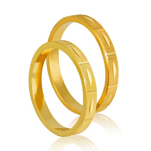 STERGIADIS Wedding Ring With Pattern Gold K14 408-GOLD