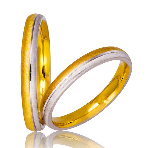STERGIADIS Wedding Ring With Pattern Gold K14 701-WGGOLD