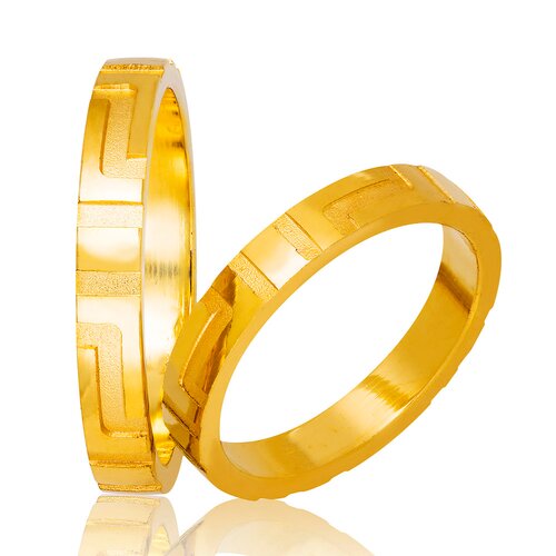 STERGIADIS Wedding Ring With Pattern Gold K14 714-GOLD