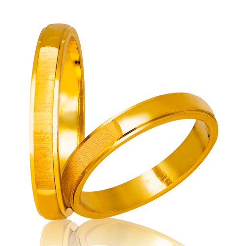STERGIADIS Wedding Ring With Pattern Gold K14 715-GOLD