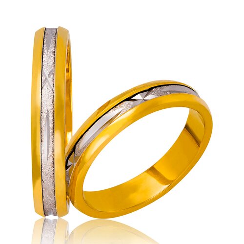 STERGIADIS Wedding Ring With Pattern Gold K14 719-WGGOLD