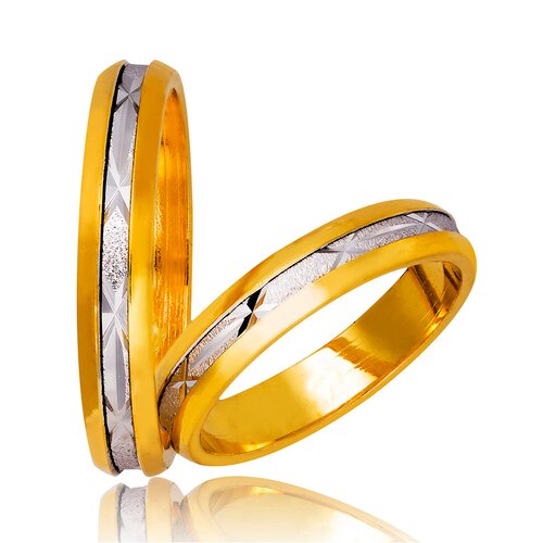 STERGIADIS Wedding Ring With Pattern Gold K14 721-WGGOLD