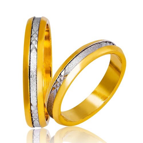 STERGIADIS Wedding Ring With Pattern Gold K14 722-WGGOLD